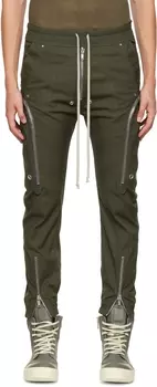 Зеленые брюки карго в стиле баухаус Rick Owens