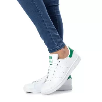 Зеленые кожаные кроссовки Adidas