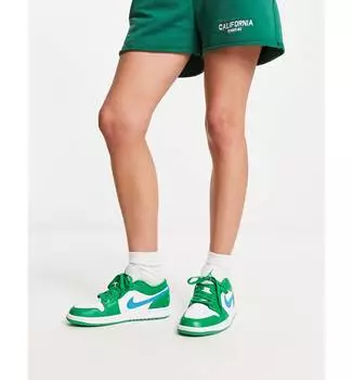 Зеленые кроссовки Jordan AJ1 Low