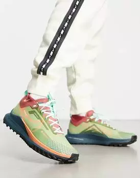 Зеленые кроссовки Nike Running React Pegasus Trail 4 Gore-TEX