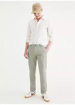 Зеленые мужские брюки Slim Leg с нормальной талией 79488-0166 Dockers