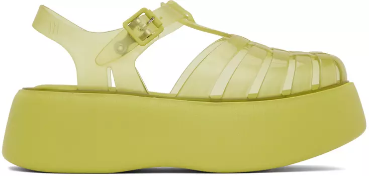 Зеленые сандалии на платформе Melissa Possession