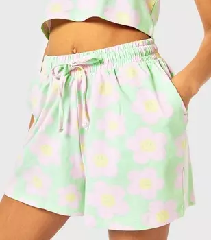 Зеленые шорты Skinnydip Happy Flower Skinnydip, светло-зеленый