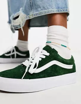 Зеленые замшевые кроссовки Vans Old Skool