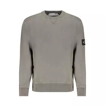 Зеленый хлопковый свитер Calvin Klein