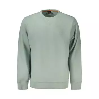 Зеленый хлопковый свитер Hugo Boss