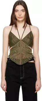Зеленый камуфляжный корсет Dion Lee