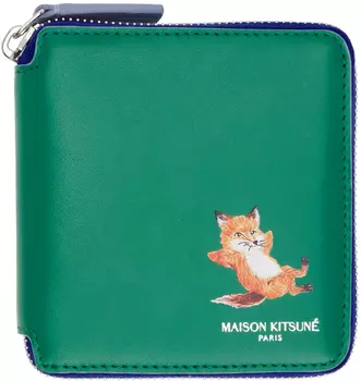 Зеленый кошелек Chillax Fox Maison Kitsuné