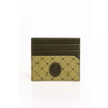 Зеленый кожаный мужской кошелек Trussardi