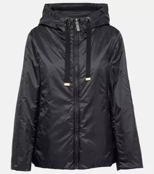 Зеленый плащ из прорезиненного хлопка Max Mara, черный