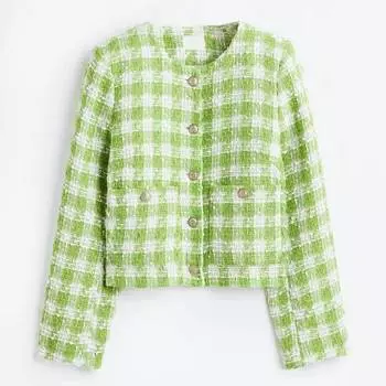 Жакет H&amp;M Boucle, зеленый