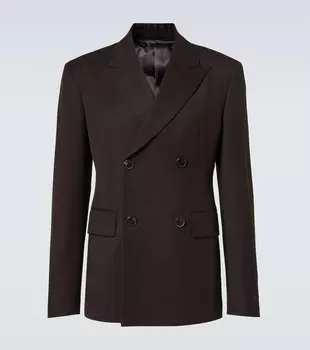 Жакет из габардина из чистой шерсти Prada, Ebano