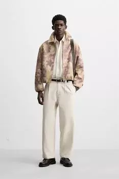 Жакет с цветочным принтом ZARA, цвет Peach