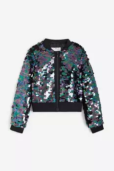 Жакет с пайетками H&M, черный