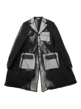Жакет со вставками из тюля Comme des Garons Homme Plus, черный