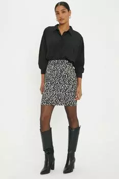 Жаккардовая мини-юбка с пуговицами Dorothy Perkins, мультиколор