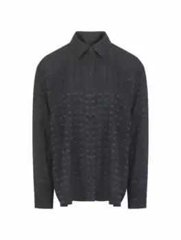 Жаккардовая рубашка Weave Kenzo, тёмно-синий