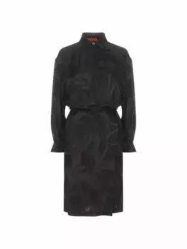 Жаккардовое платье-рубашка Gucci, черный
