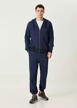 Жаккардовые спортивные брюки-джоггеры с кулиской на талии. Etro, синий