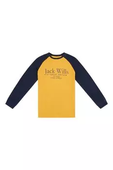 Желтая футболка реглан Jack Wills, желтый