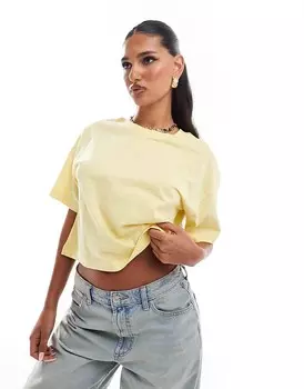 Желтая футболка свободного кроя River Island