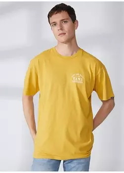 Желтая мужская футболка с круглым воротником Vans