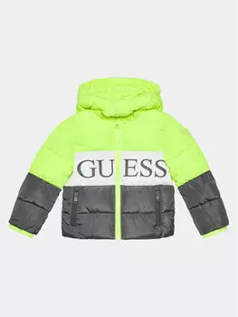 Желтый пуховик стандартного кроя Guess, желтый