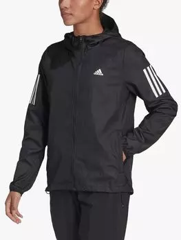 Женская беговая куртка adidas Own The Run Hooded Windbreaker, черная