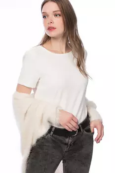 Женская белая блузка 6KAK62425CW Koton, экрю