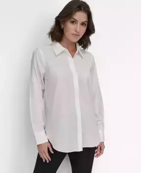 Женская блузка на пуговицах DKNY, слоновая кость/кремовый