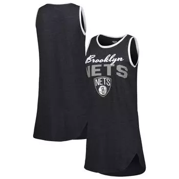 Женская черная ночная рубашка без рукавов Concepts Sport Brooklyn Nets