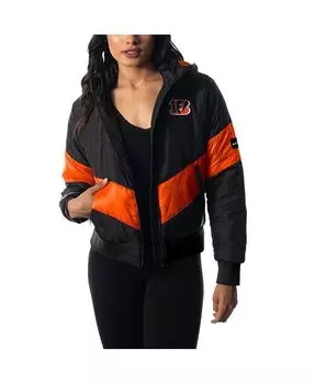 Женская черная толстовка с капюшоном на молнии Cincinnati Bengals The Wild Collective, черный