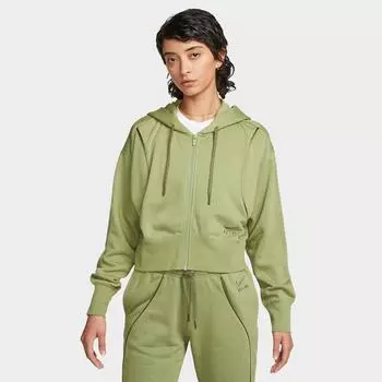 Женская флисовая худи с молнией во всю длину Nike Air Shine, зеленый