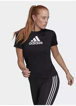 Женская футболка Crew Neck черно-белая GL3820 W BL T adidas, белый