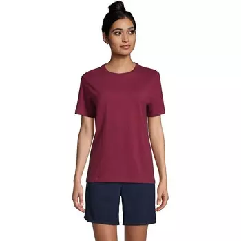 Женская футболка Essential с короткими рукавами Lands End Lands' End, цвет Burgundy