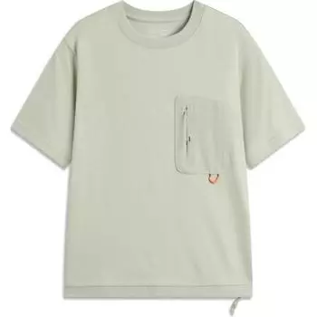 Женская футболка LiNing, цвет «пустынный зеленый»