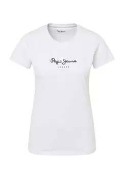 Женская футболка New Virginia с логотипом Pepe Jeans, белый