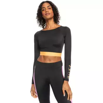 Женская футболка Roxy Fitness Roxy Surf, чёрный