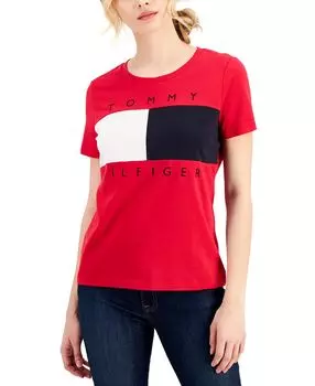 Женская футболка с логотипом big flag Tommy Hilfiger