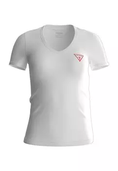 Женская футболка с V-образным вырезом и логотипом GUESS