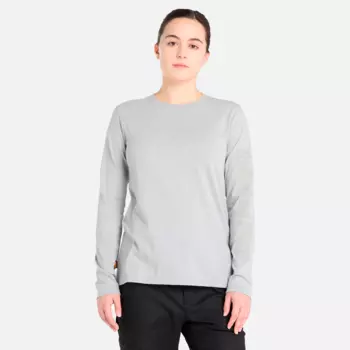 Женская футболка Timberland PRO Core с длинным рукавом, цвет grey heather