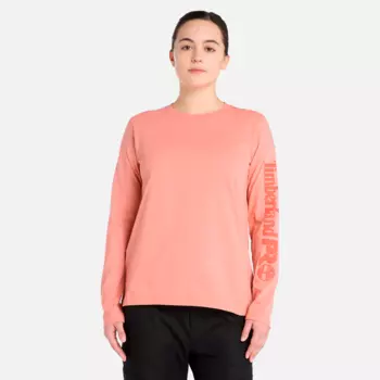 Женская футболка Timberland PRO Core с длинным рукавом, цвет terra cotta