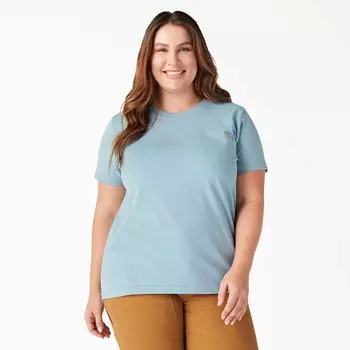 Женская футболка тяжелого веса с короткими рукавами Dickies Plus, цвет Dockside Blue (Du1)