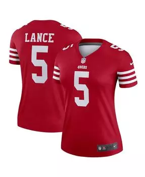 Женская футболка trey lance scarlet san francisco 49ers legend jersey Nike