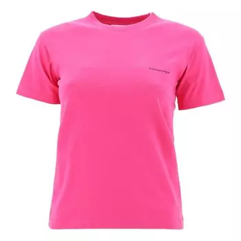 Женская хлопковая футболка Balenciaga, розовый