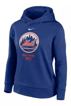 Женская худи Fanatics New York Mets Alternate Logo Performance Therma Nike Nike, синий