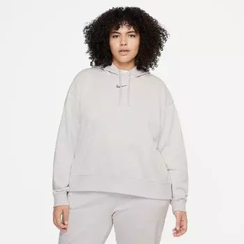 Женская худи из экологически чистого флиса Nike Sportswear Collection Essentials (большие размеры), серый