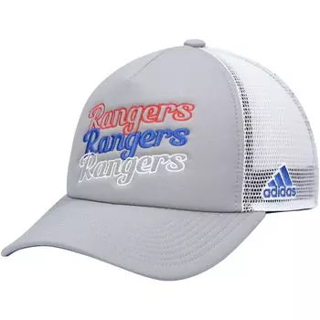 Женская кепка adidas Grey/White New York Rangers Foam Trucker Snapback adidas