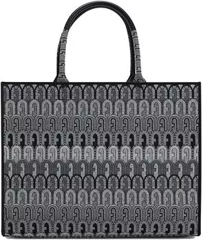 Женская кожаная сумка-тоут Furla Opportunity Tote Toni Grigio OS, черный