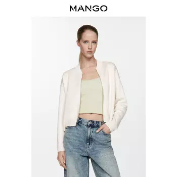 Женская куртка Mango облегающая, темно-синий